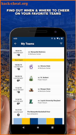 Marquette Gameday screenshot