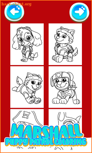 Marshall Puppy Patrol Coloring - Paw Dogs Pictures screenshot