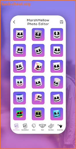 Marshmello Mask Photo Editor screenshot