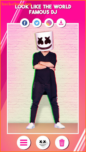 Marshmello Mask Photo Editor screenshot