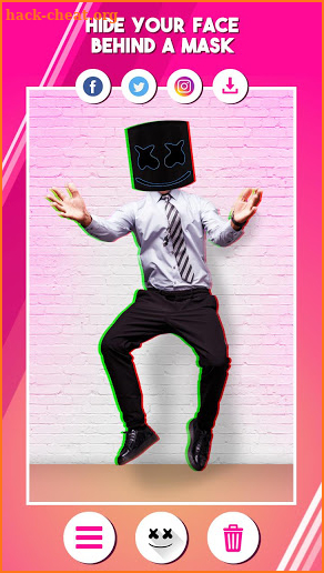 Marshmello Mask Photo Editor screenshot