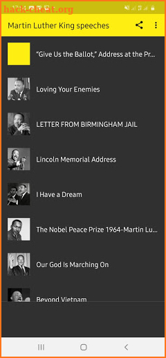 Martin Luther King speeches screenshot