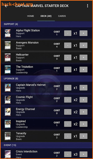 Marvel Champions LCG Deckbuilder screenshot