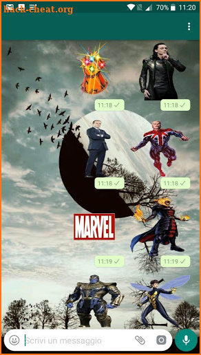 Marvel stickers - WAStickerApps screenshot