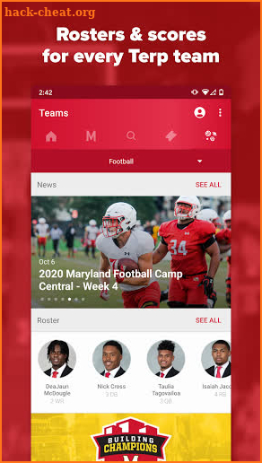 Maryland Athletics screenshot