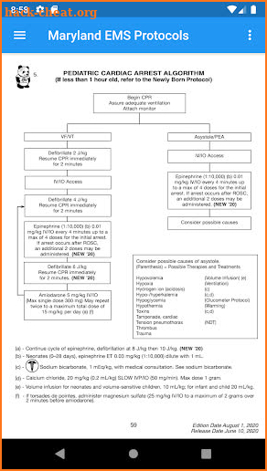 Maryland EMS Protocols 2020 screenshot