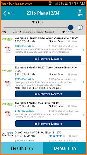 Maryland Health Connection screenshot