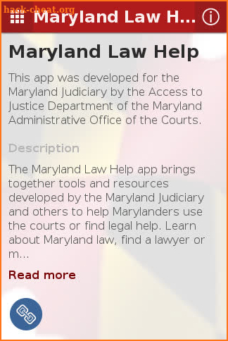 Maryland Law Help screenshot