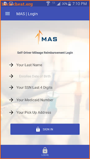 MAS Trips screenshot