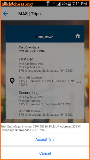 MAS Trips screenshot