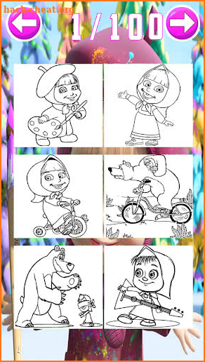 Masha coloring the bear michka screenshot