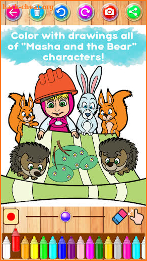 Masha coloring the bear michka screenshot