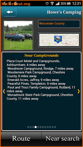 Massachusetts Campgrounds screenshot