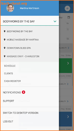 MassageBook Pro screenshot