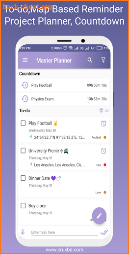 Master Planner :Todo, Place Reminder, Task Planner screenshot