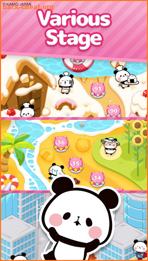 Match 3 Puzzle Tours : MOCHI MOCHI PANDA screenshot