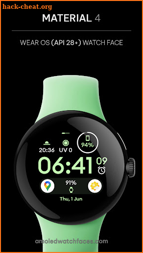 Material 4: Wear OS watch face screenshot