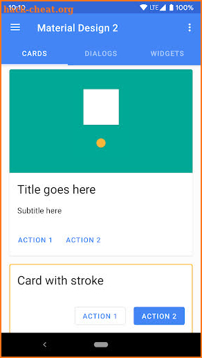 Material Design 2 screenshot