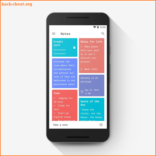 Material Notes: Colorful notes screenshot