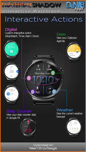 Material Shadow HD WatchFace Widget Live Wallpaper screenshot