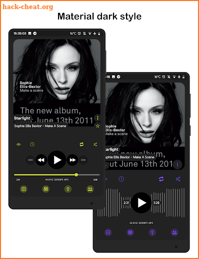 Material2 ⚡️ PowerAmp v3 Skin screenshot