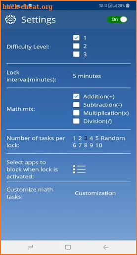 Math Applocker screenshot