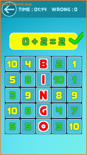 Math Bingo Grade K-4 screenshot