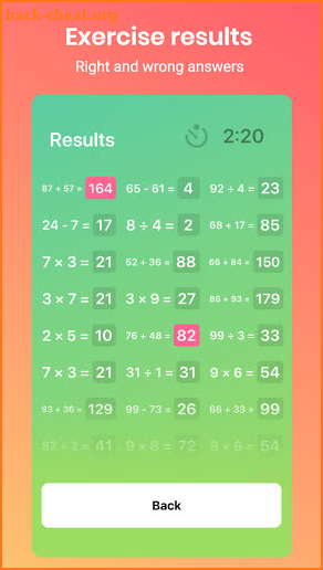 Math Brain - Learning Games Quiz. Arithmetic game. screenshot