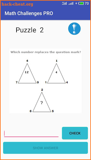 Math Challenges PRO 2018 - Puzzles for Geniuses screenshot