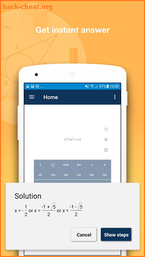 Math Solver With Steps & Graphing Calculator 2019 screenshot