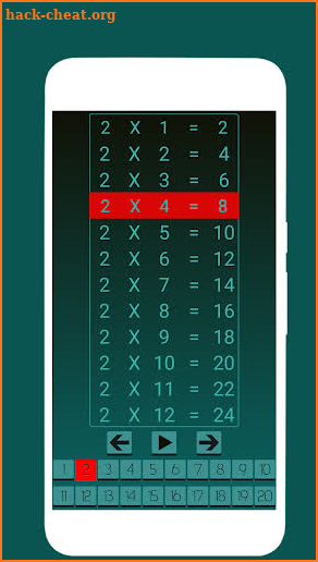 Math Tables with Quiz screenshot