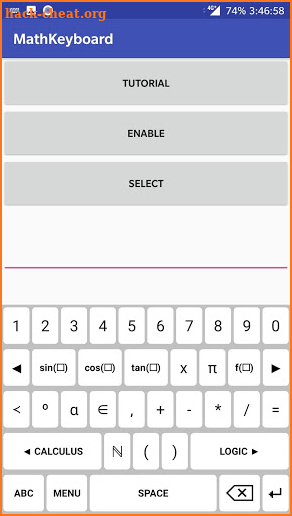 MathKeyboard screenshot