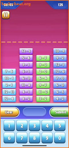 Mathletix Subtraction screenshot