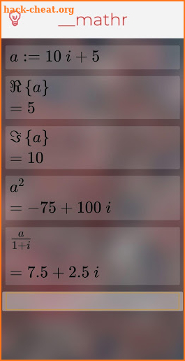 mathr - keyboard-driven scientific calculator screenshot