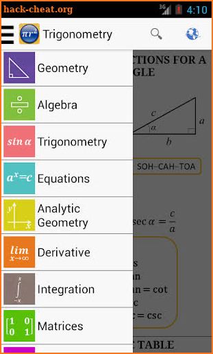 Maths Formulas screenshot