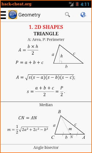 Maths Formulas screenshot