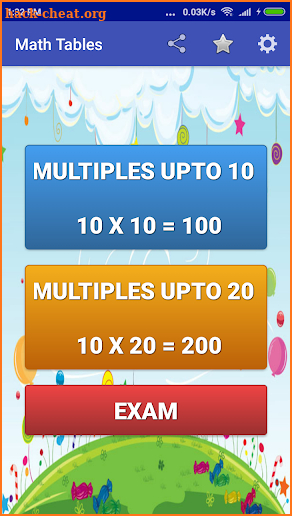 Maths Multiplication Tables screenshot