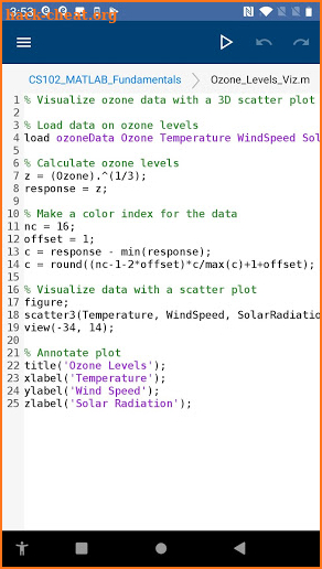 MATLAB Mobile screenshot