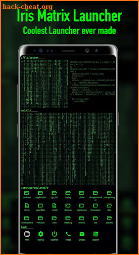 Matrix Launcher - Iris Hacker  screenshot