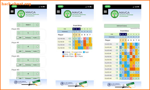 MAVGA Score Card screenshot