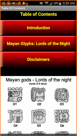 Mayan Glyphs: Lords of the Night (Maya Calendar) screenshot