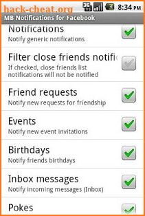 MB Notifications for Facebook screenshot