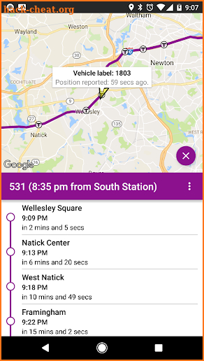 MBTA Tracker screenshot