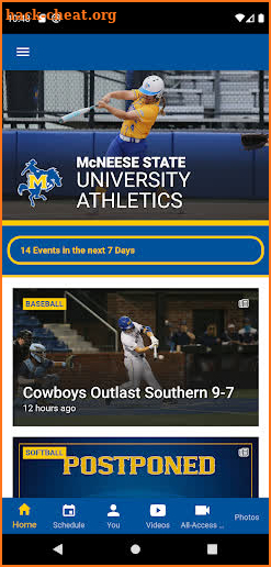 McNeese Athletics screenshot