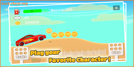 Mcqueen racing car Hill climb screenshot