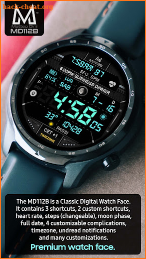 MD112B: Digital watch face screenshot