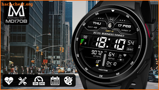 MD170B: Digital watch face screenshot