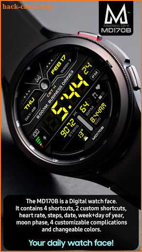 MD170B: Digital watch face screenshot