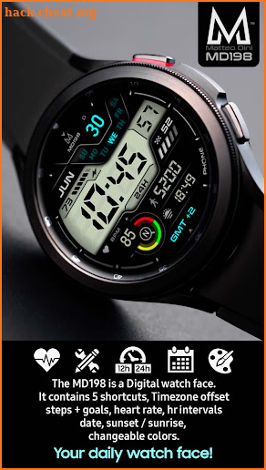 MD198 - Digital Top Watch Face Matteo Dini MD screenshot