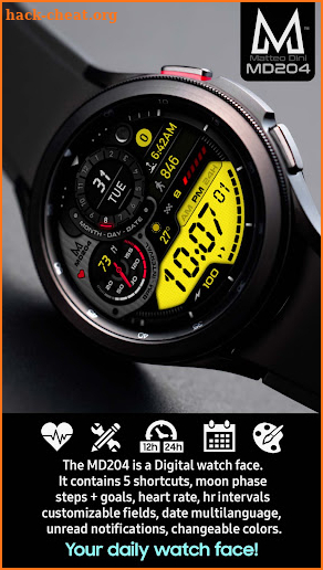 MD204 - Digital watch face screenshot